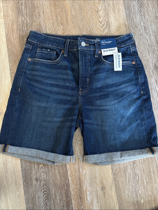 Old Navy Pants - Old Navy Navy Blue Rolled Hem Jean Shorts